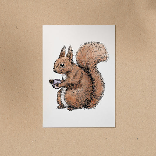 POSTKARTE | Eichhörnchen Fritz