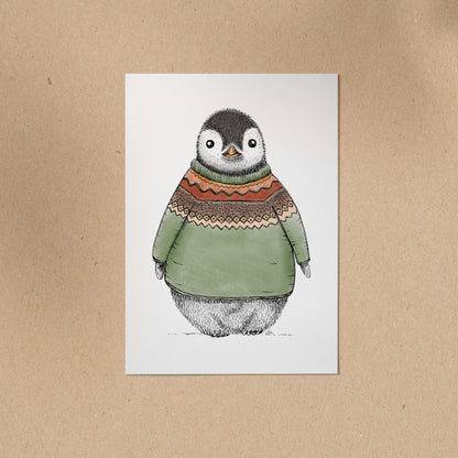 POSTKARTE | Pinguin Fabi - Pulli