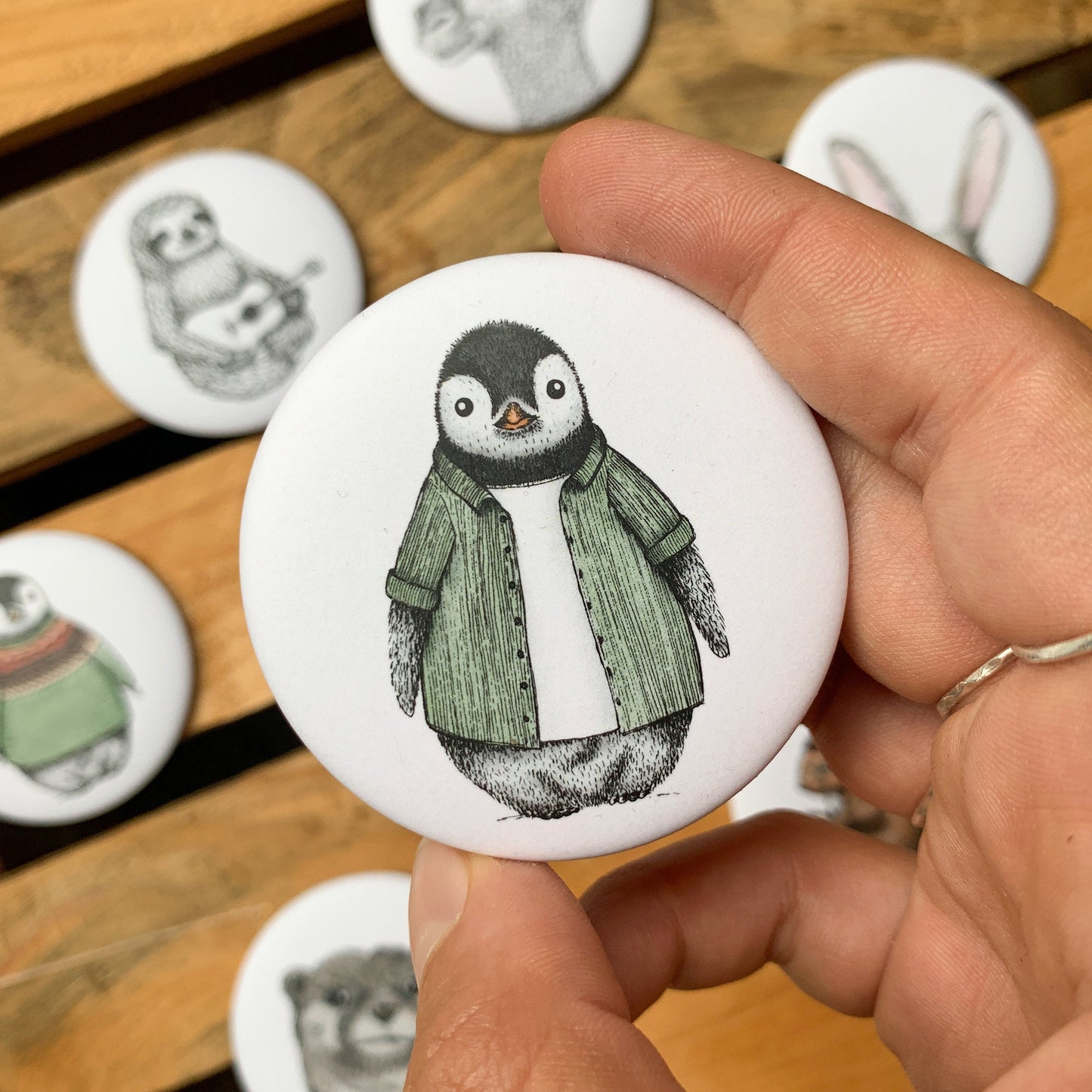 MAGNET | 56 mm | Pinguin Fabi | Cordhemd