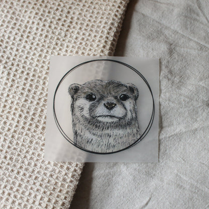 BÜGELBILD | Textildruck | Otter Fiete | Kreis